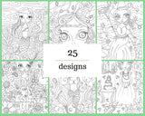 Colouring Book 2 PACK - "Magical Mermaids" + "Colour Me In"