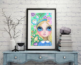 "Alice in Pastel Land" Art Print